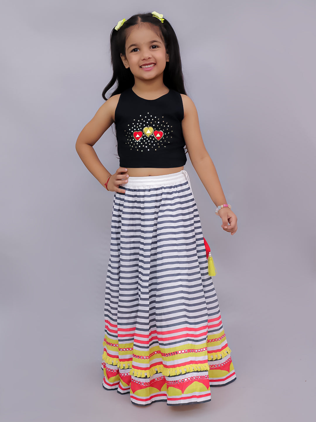 Shor-Gul Multicolor Lehanga Choli Set for Girls