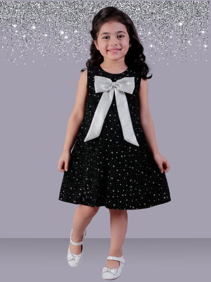 Glam up Girls Party Black Dress