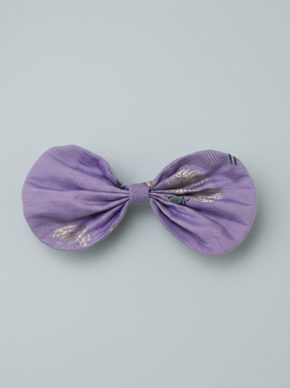 Lil Drama Light Purple Hair Bow with Subtle Shimmering Print - Purple