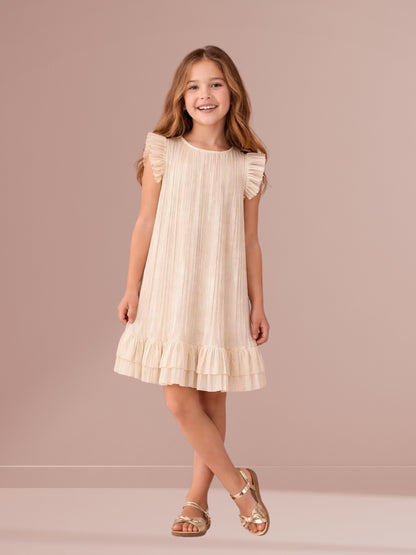 Glam Up Girls Party Gold Dress