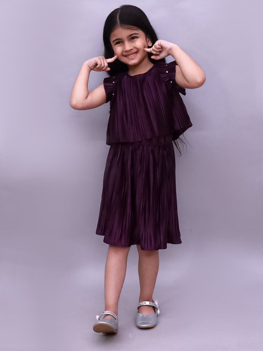 Glam Up Girls Party Wine Top And Skirt