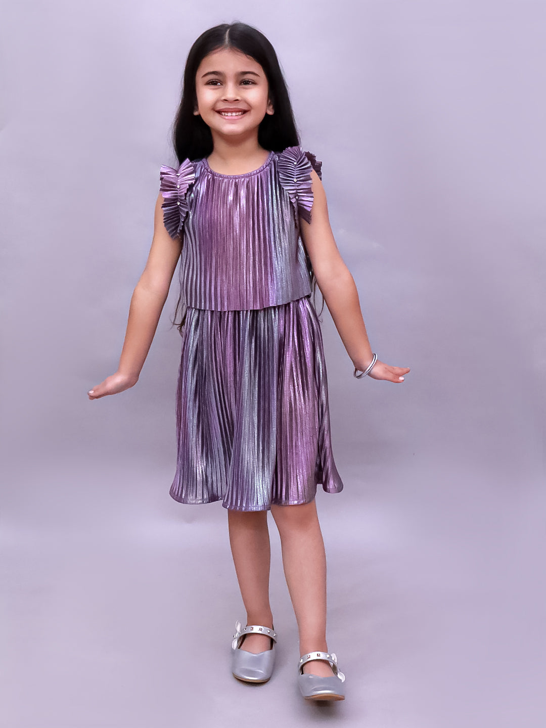 Glam Up Girls Party Mauve Top And Skirt
