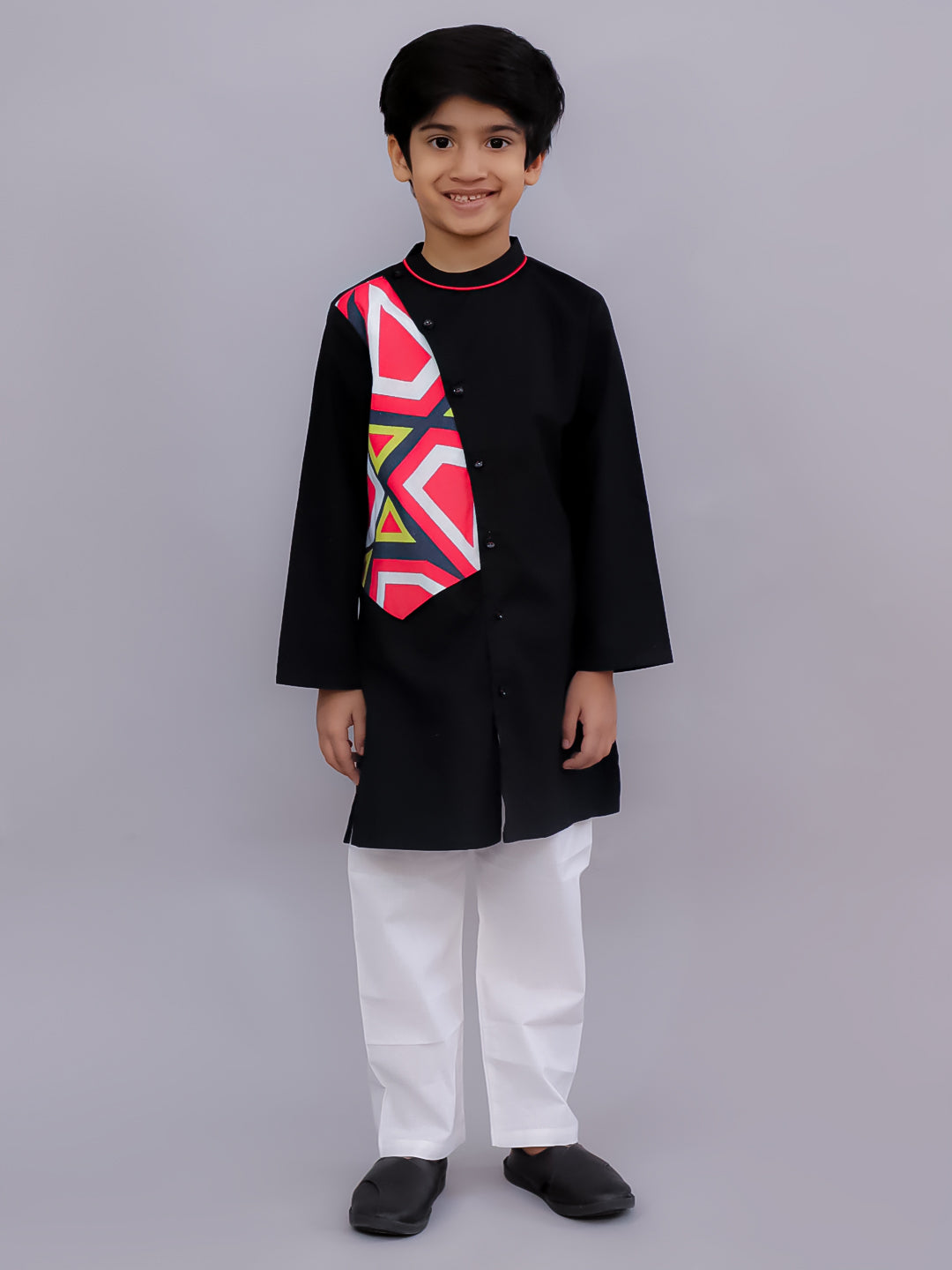 Shor-Gul Multicolor Kurta Pyjama Set For Boys
