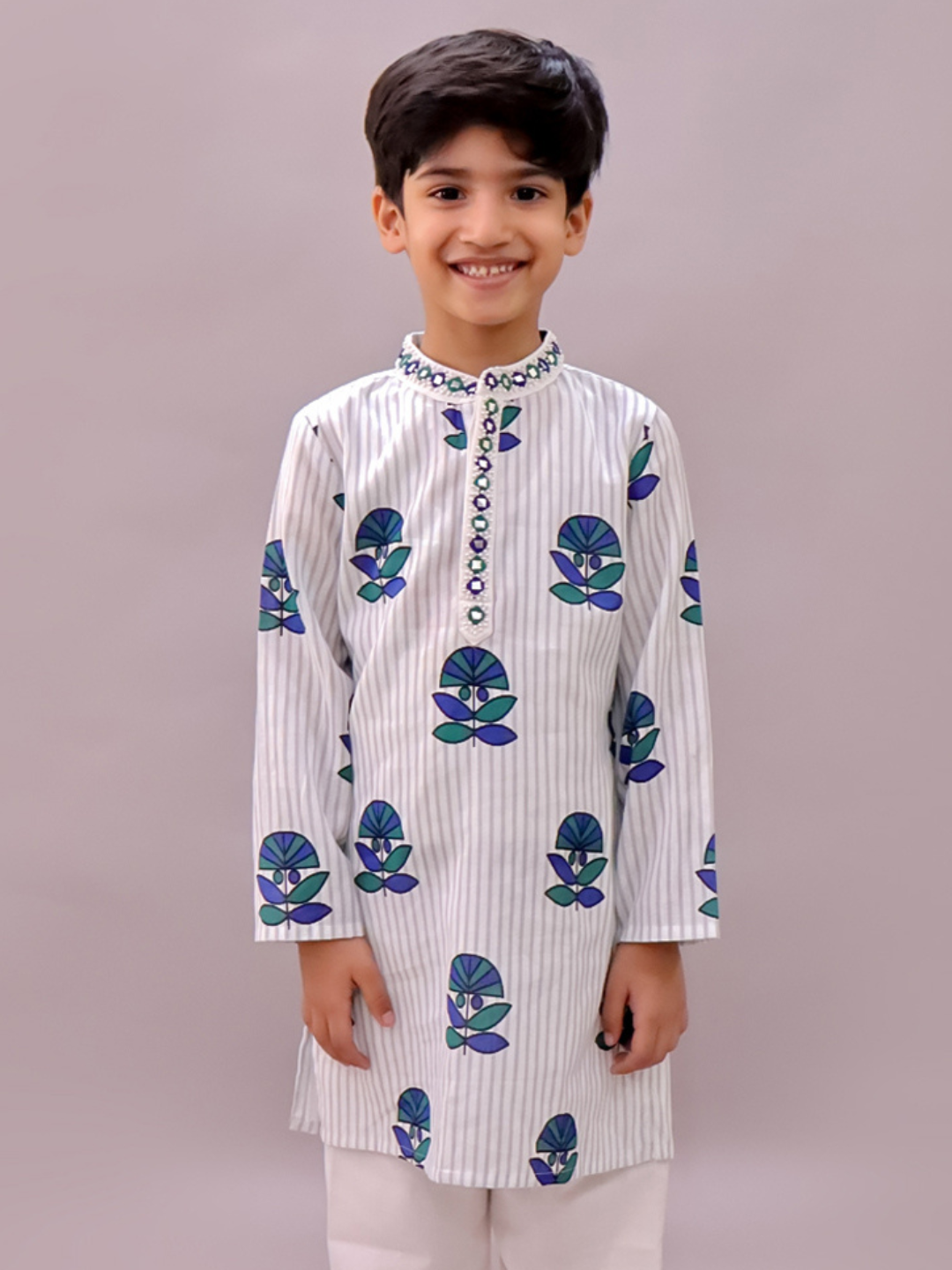Shor-Gul White Kurta For Boys
