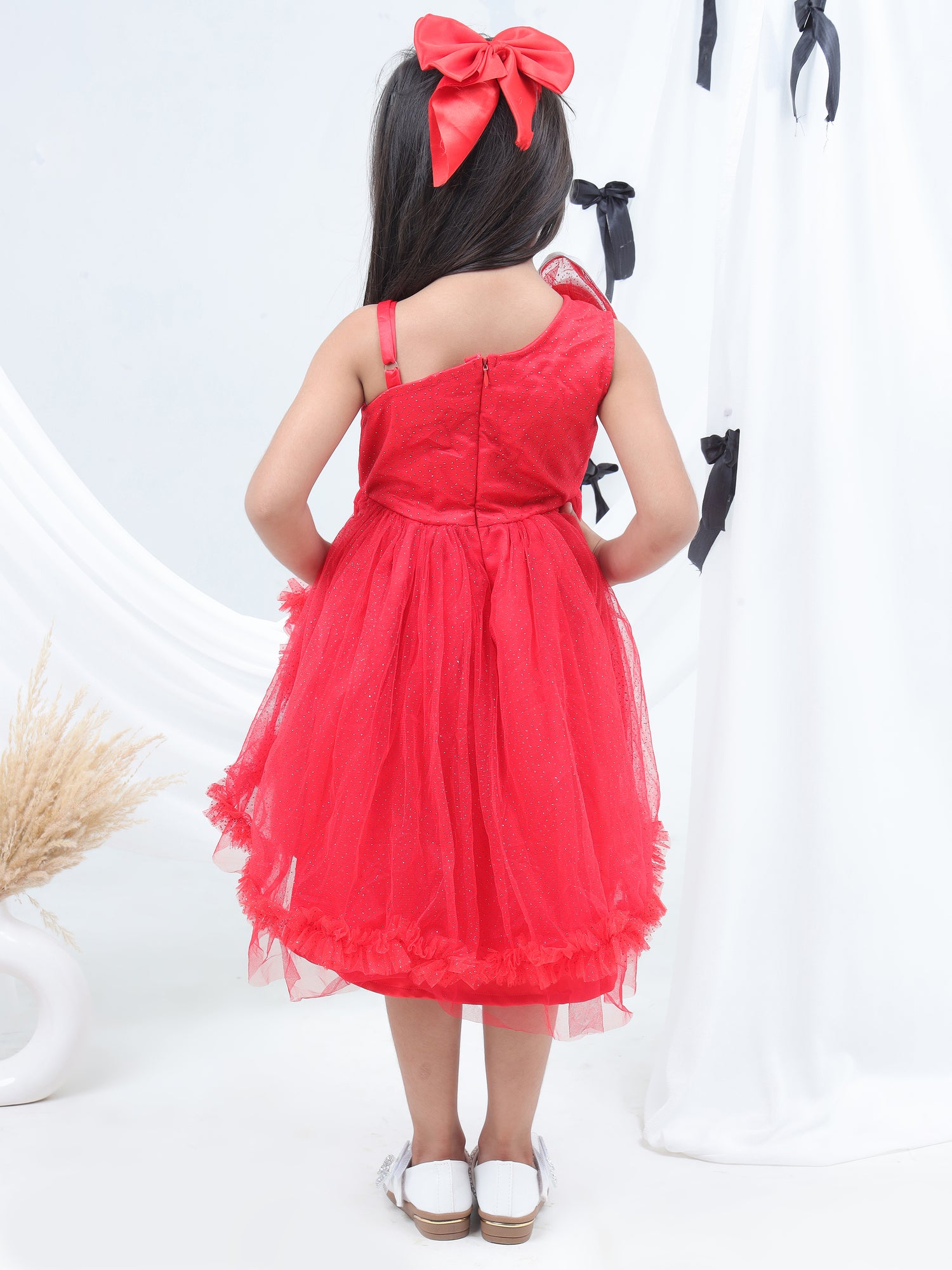 Razzle Dazzle Red Party Dress for Girls