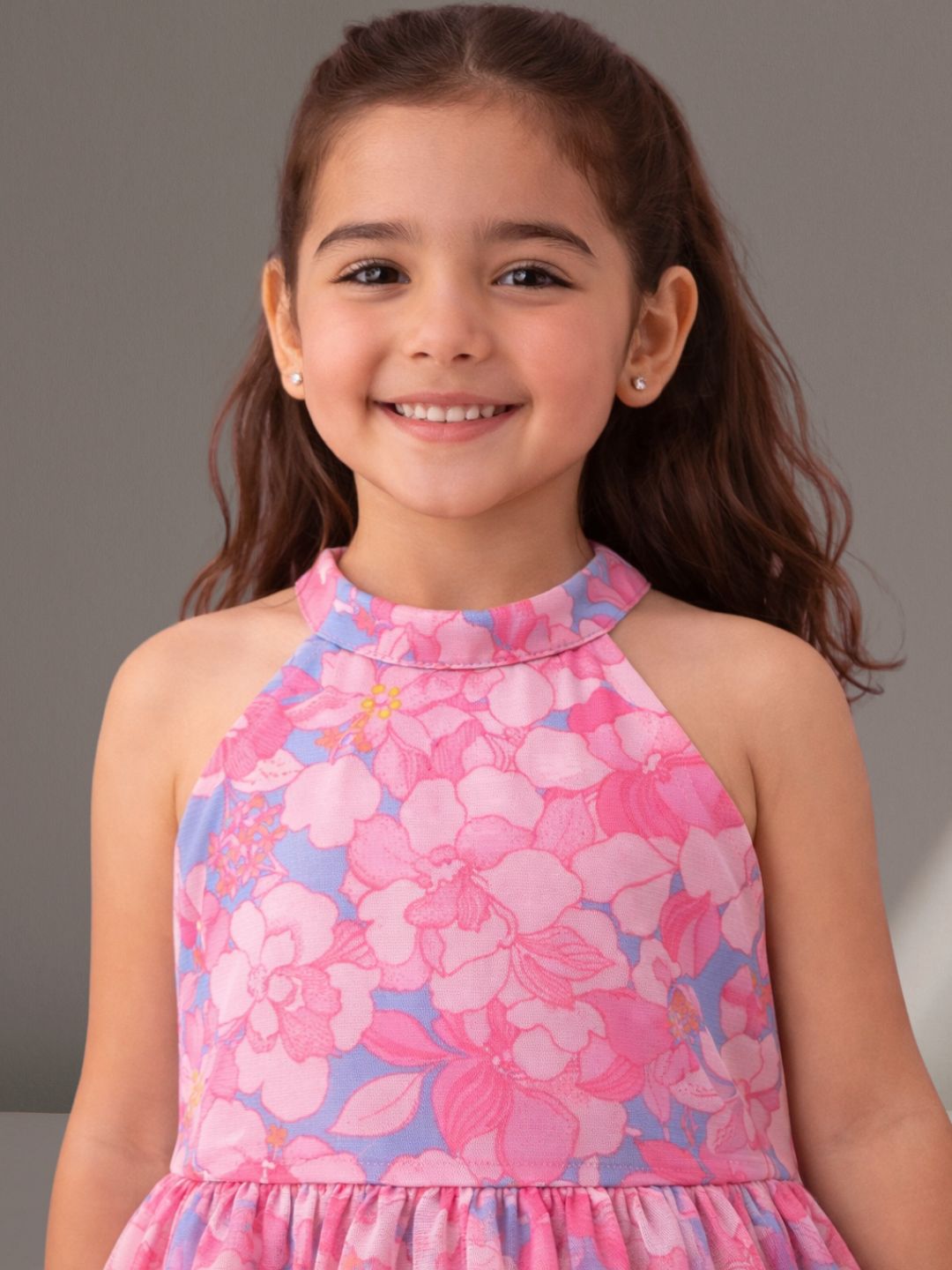 Glam Up Girls Pink Net Dress