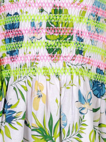 Petal Play Girls Green Dress