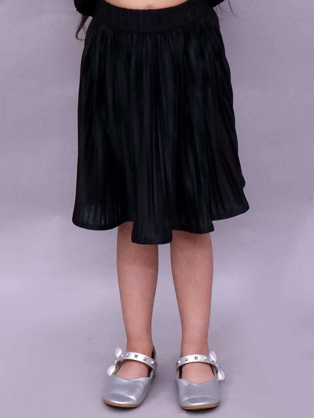 Glam Up Girls Party Pleated Black Skirt