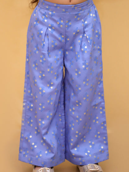 Bollywood tadka Blue Stylish Top and Pant Set For Girls