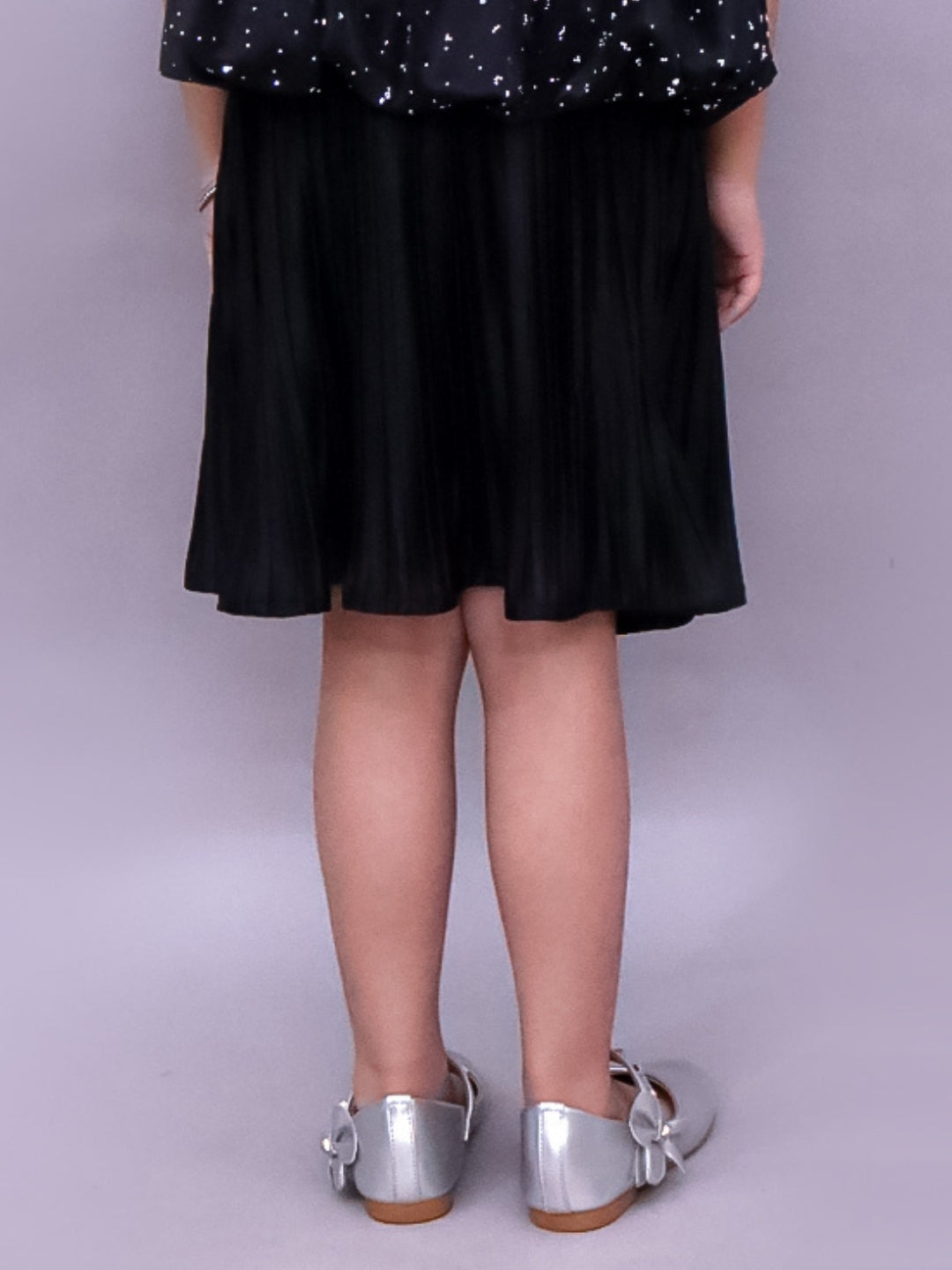 Glam Up Girls Party Pleated Black Skirt