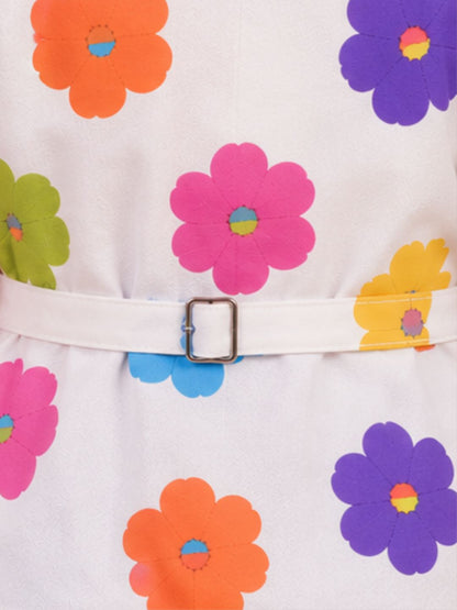 Petal Play Girls Floral White Top