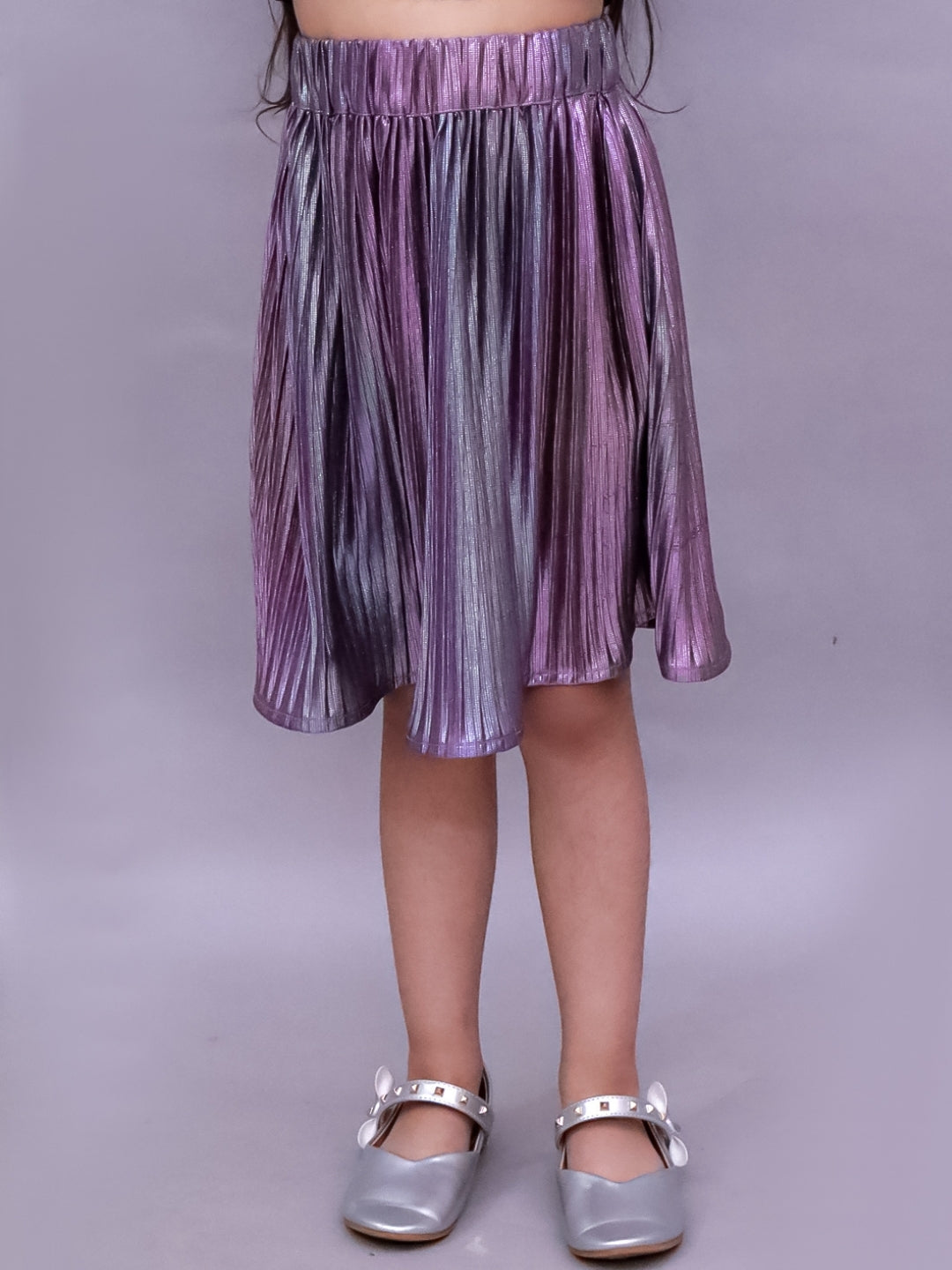 Glam Up Girls Party Pleated Mauve Skirt
