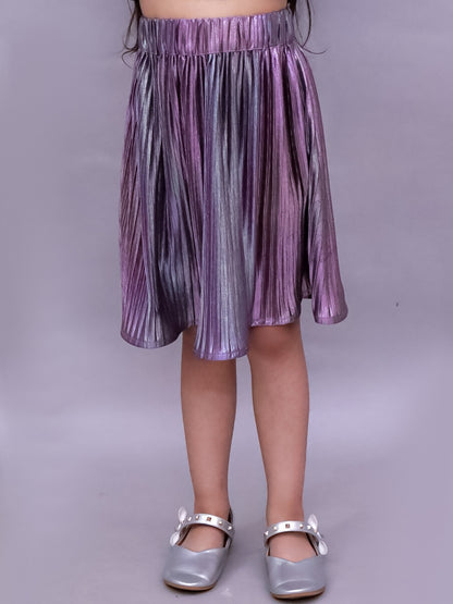 Glam Up Girls Party Pleated Mauve Skirt
