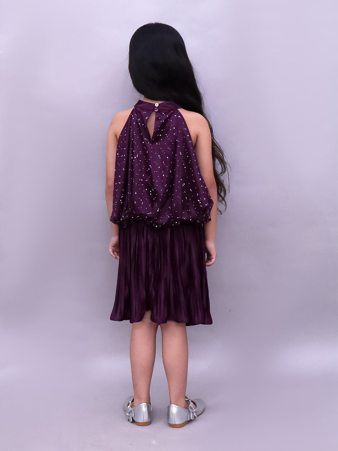 Glam Up Girls Party Wine Top And Skirt