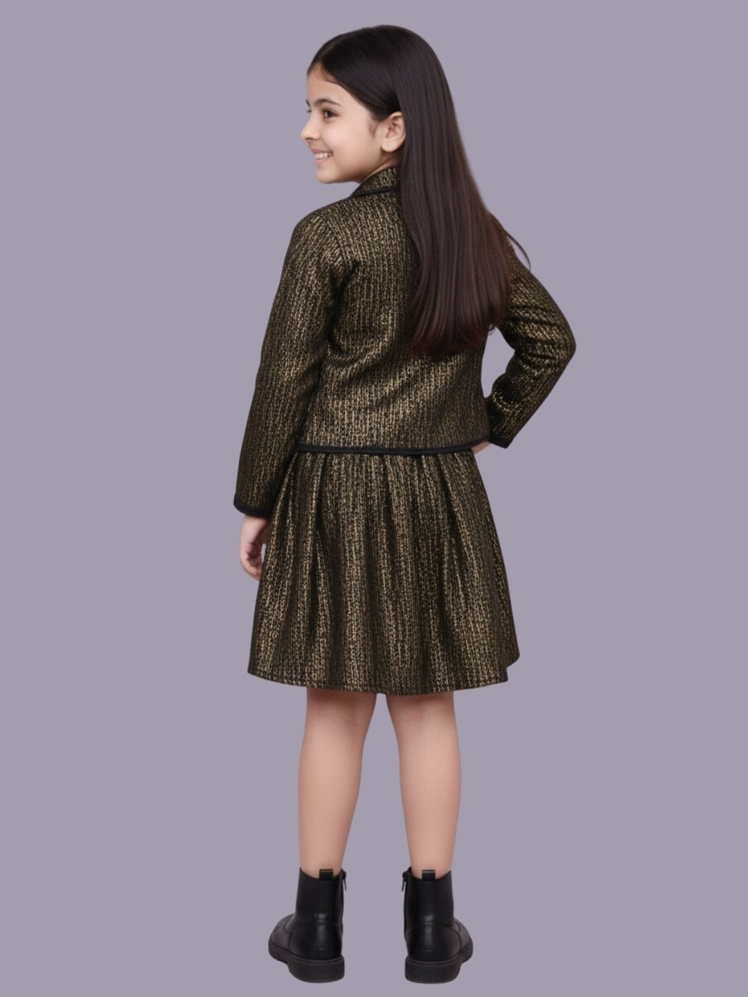 Glam up Girls Party Golden Jacket