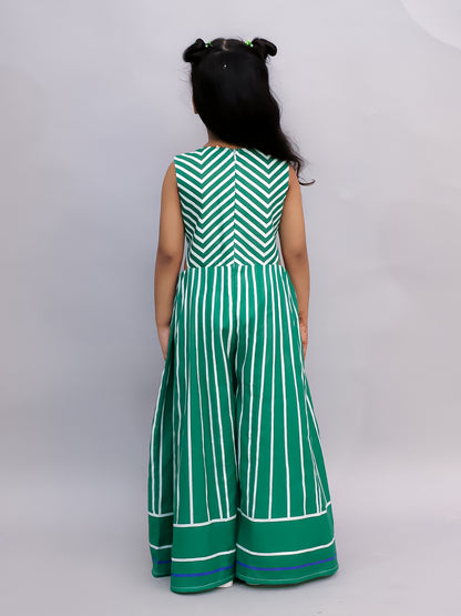 Shor-Gul Green Jumpsuit For Girls