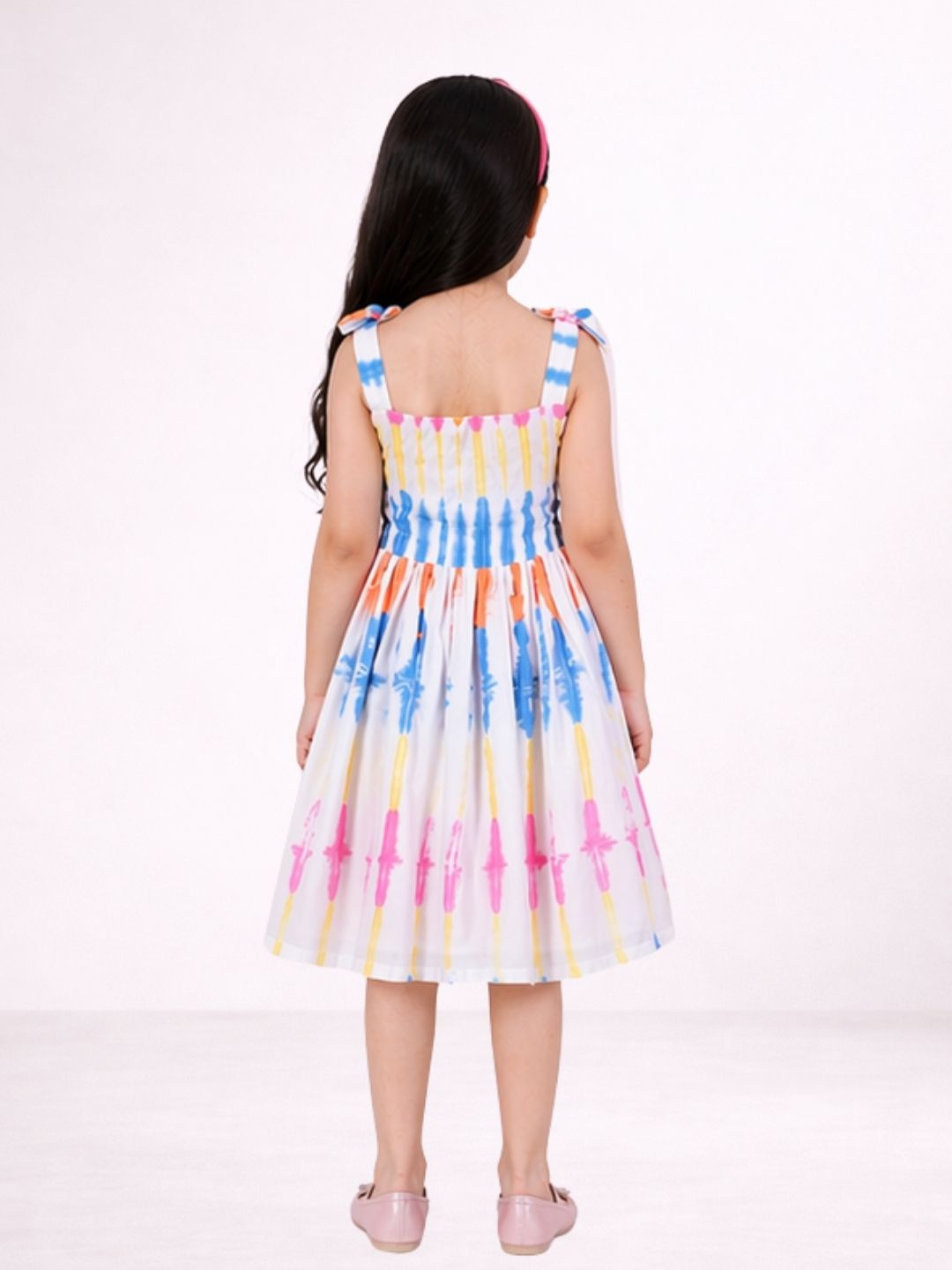 Petal Play Girls Mutlicolor Cotton Dress
