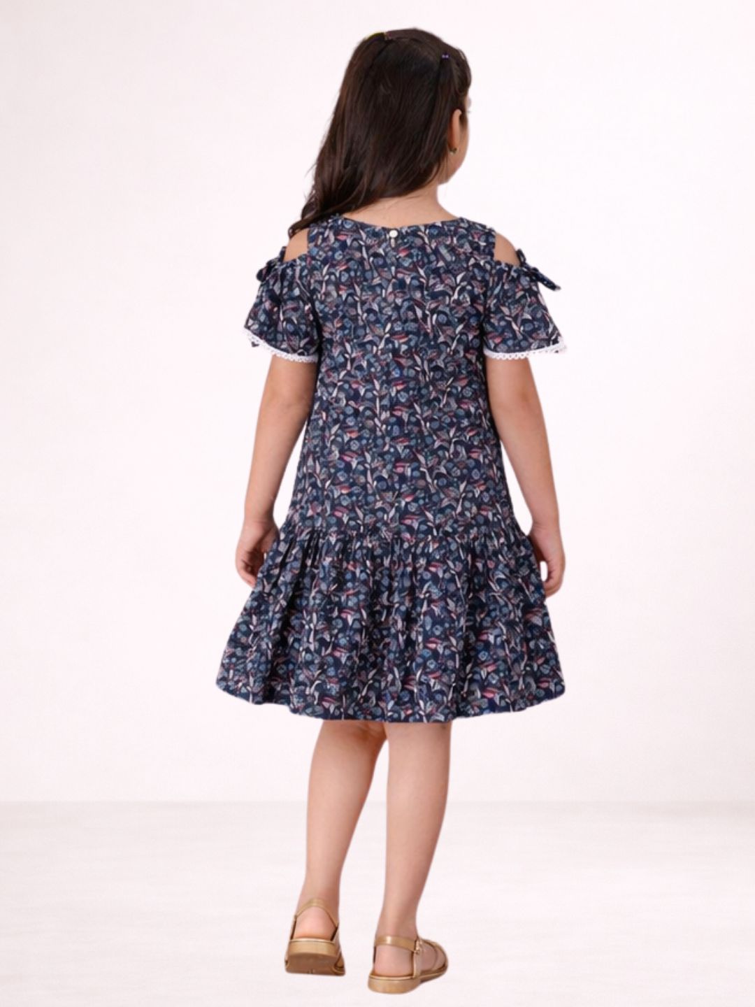 Petal Play Girls Navy Blue Dress
