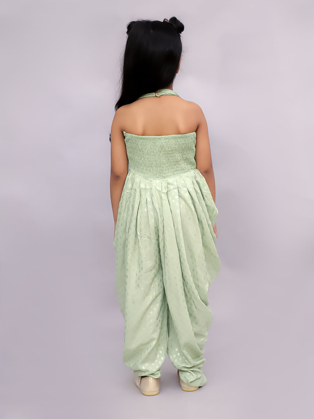 Fusion Fair Girls Green Dhoti Jumper