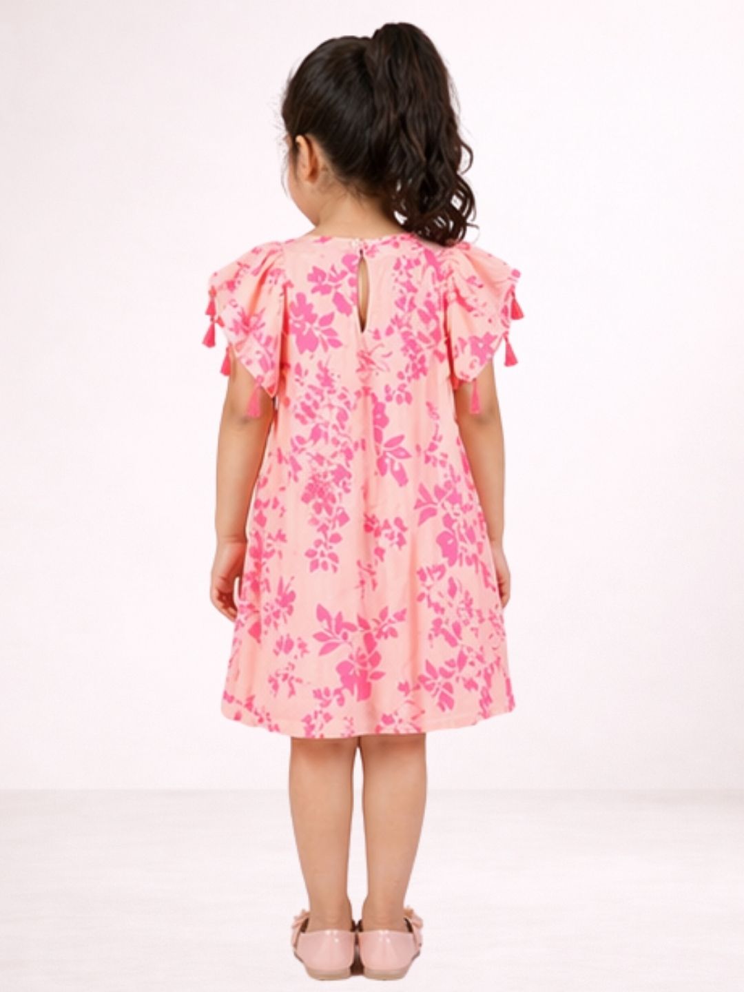 Petal Play Girls Pink Cotton Dress