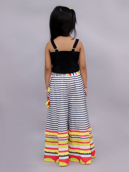Shor-Gul Multicolor Top and Pant Set For Girls