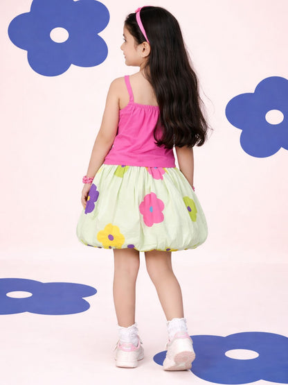 Petal Play Girls Floral Pink Co-Ordinate Set