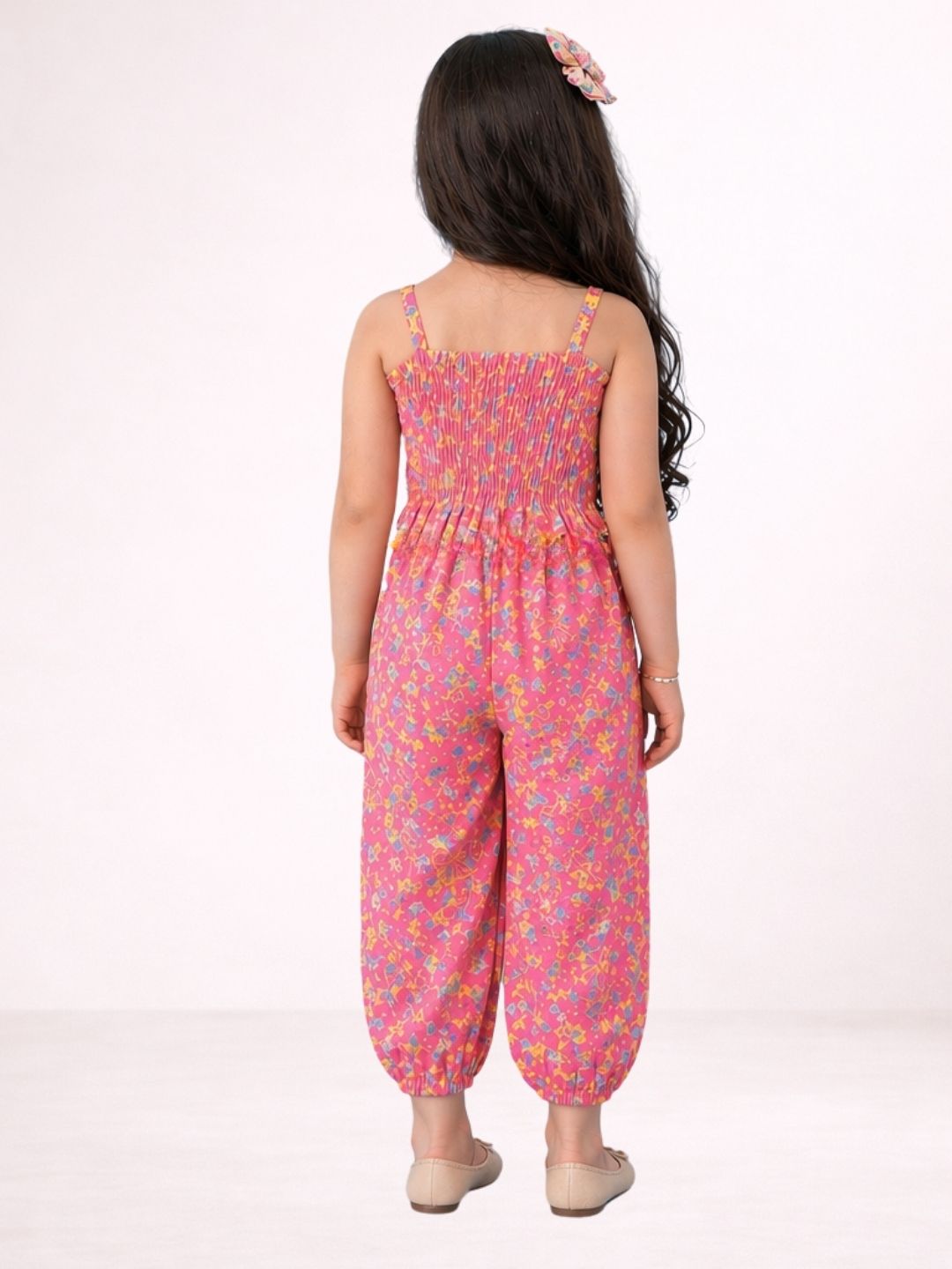 Petal Play Girls Orange Jumpsuit