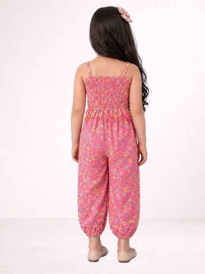 Petal Play Girls Orange Jumpsuit