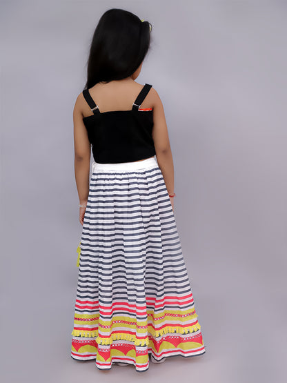 Shor-Gul Multicolor Lehanga Choli Set for Girls