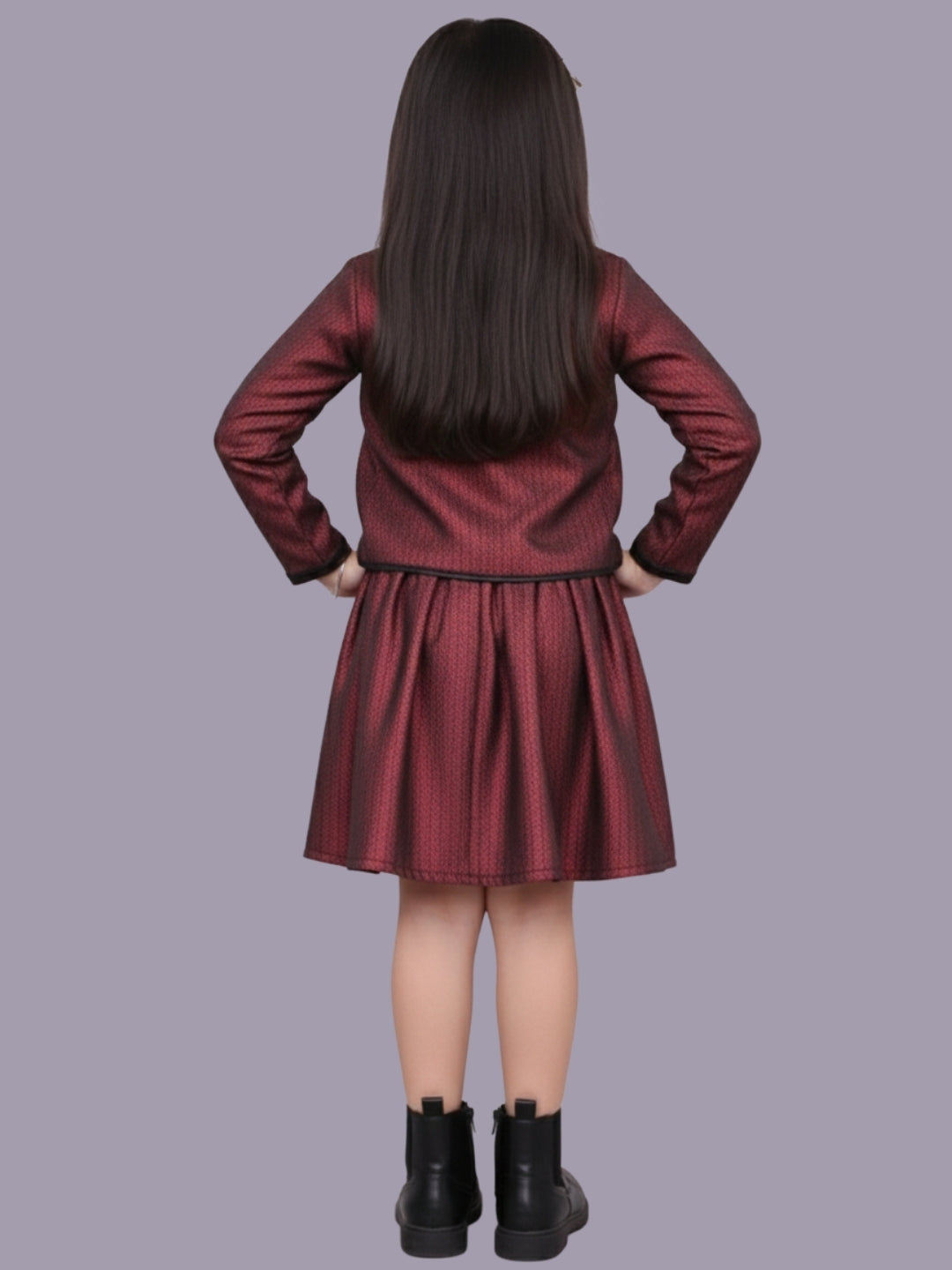 Glam up Girls Party Maroon Jacket