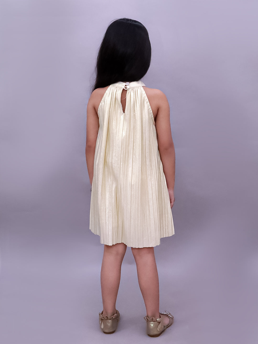 Glam Up Girls Party Golden Dress