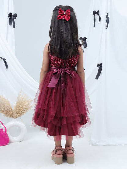 Razzle Dazzle Wine Party Dress for Girls