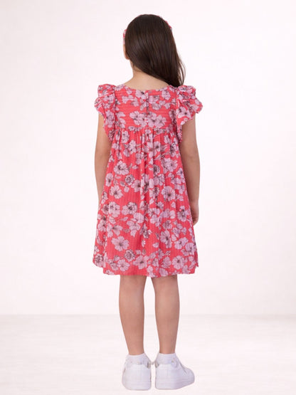 Petal Play Girls Red  Dress
