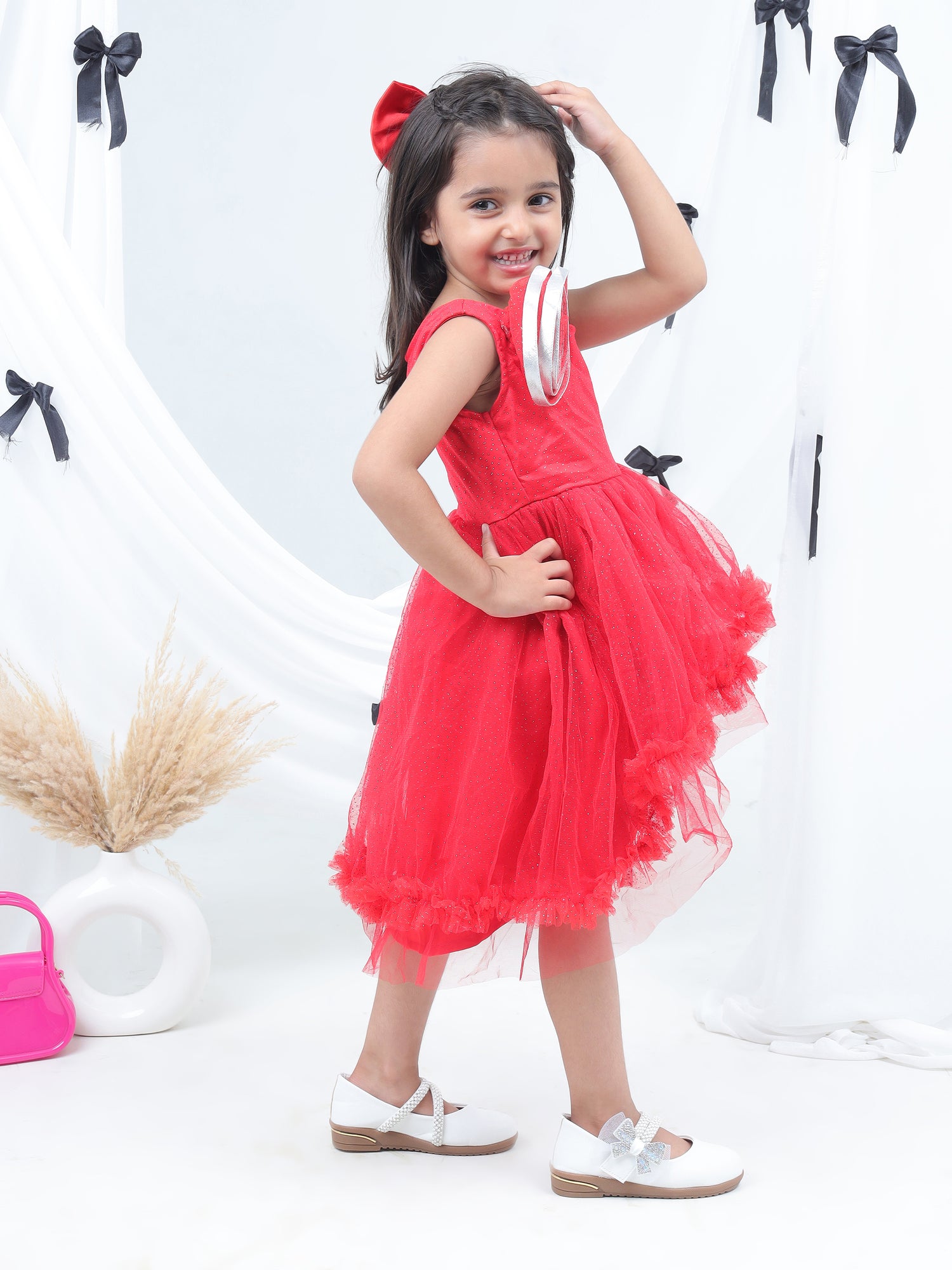 Razzle Dazzle Red Party Dress for Girls