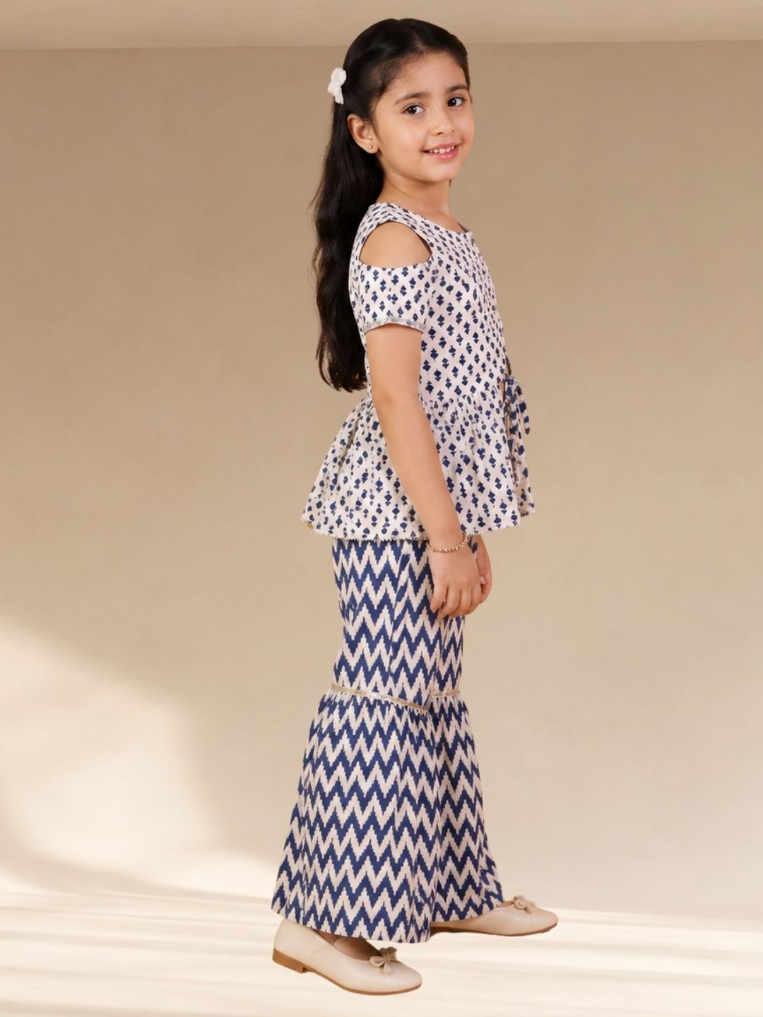 Lil Drama Girls Top with sharara set