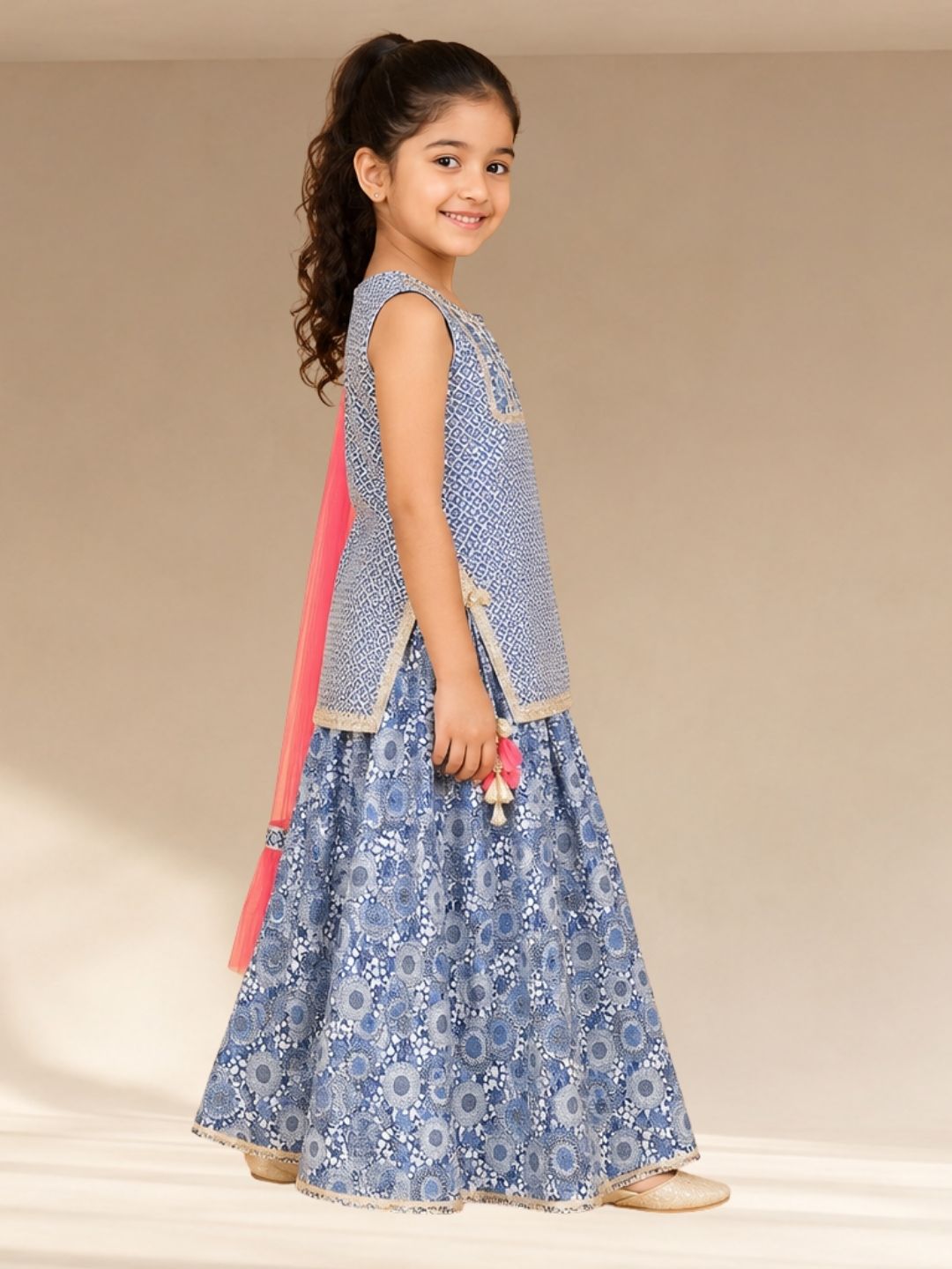 Lil Drama Girls Kurta Ghaghra with dupatta set