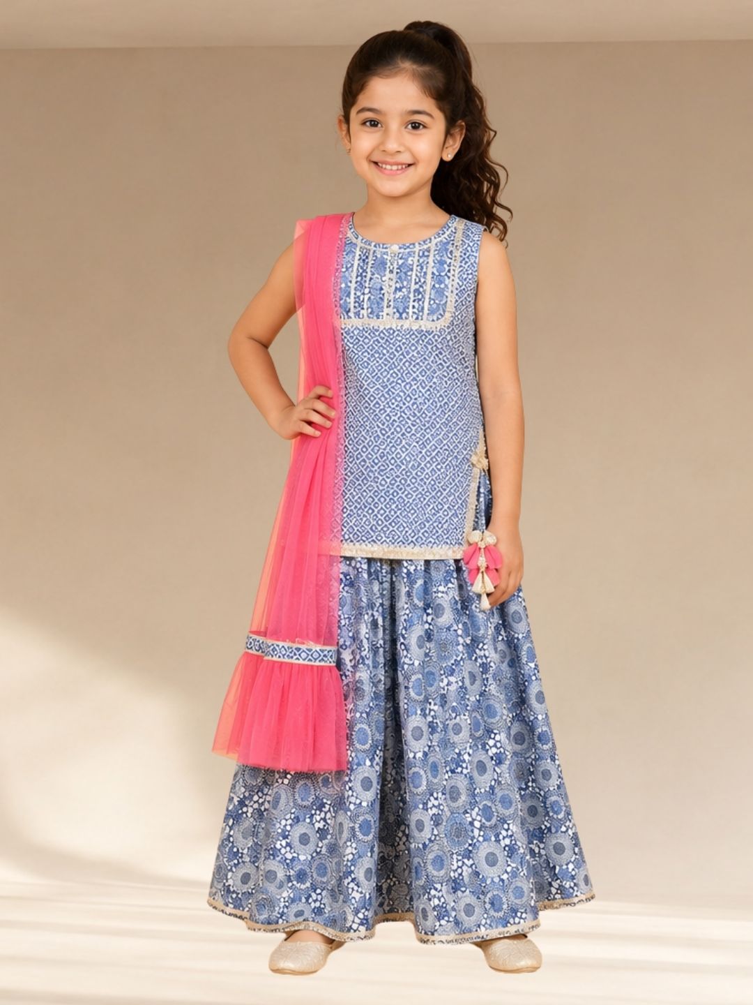 Lil Drama Girls Kurta Ghaghra with dupatta set