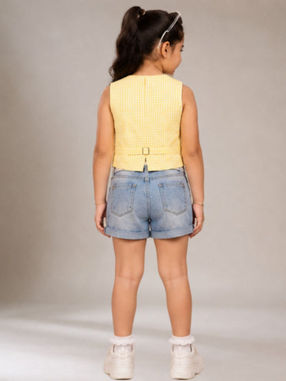 Citrus Crush Girls Yellow Cotton Top