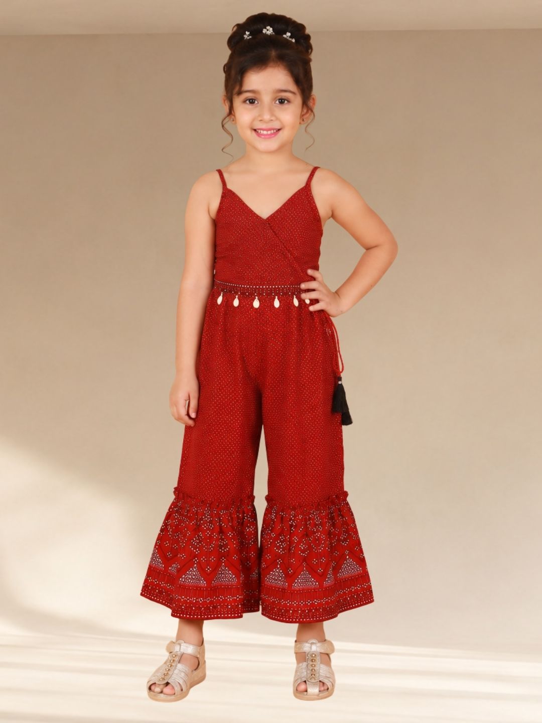 Lil Drama Girls Printed Jumpsuit