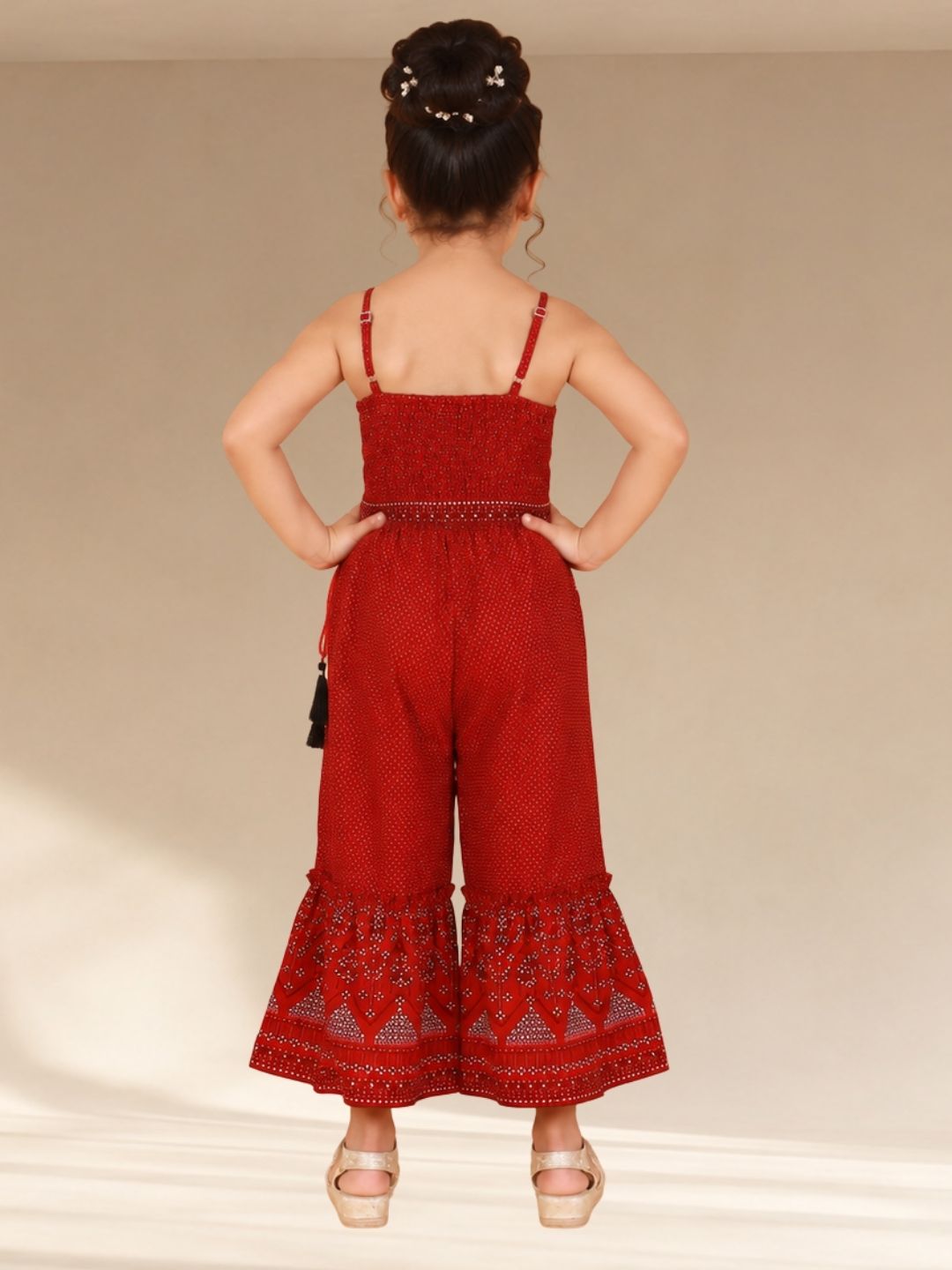 Lil Drama Girls Printed Jumpsuit