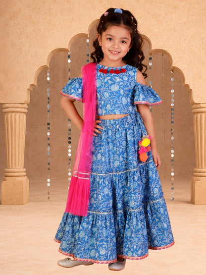 Lil Drama Girls Choli Ghaghra with dupatta  set