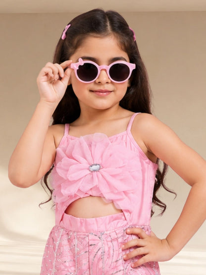 Bollywood Tadka Pink Jumpsuit for Girls