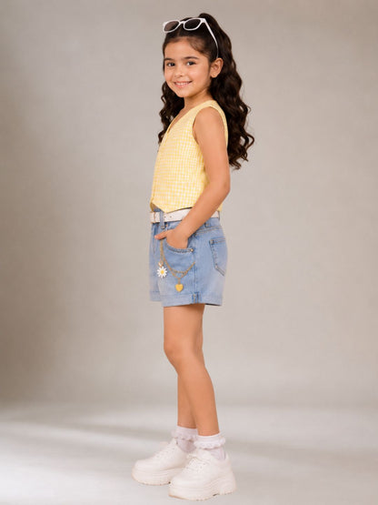 Citrus Crush Girls Yellow Cotton Top