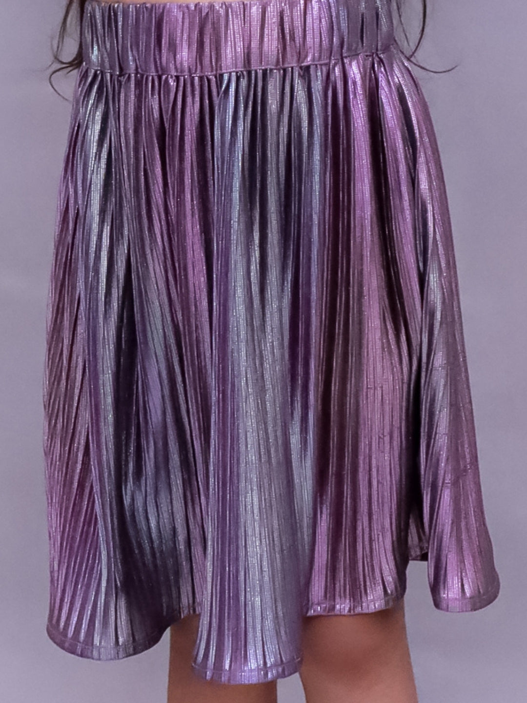 Glam Up Girls Party Pleated Mauve Skirt