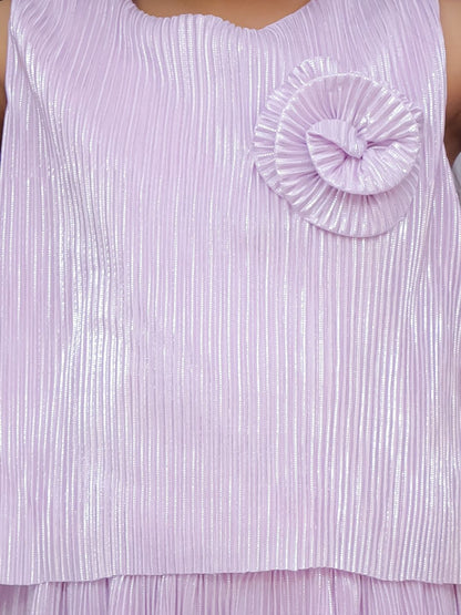 Glam Up Girls Pink Party Top and Pant Set