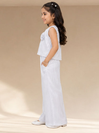 Glam Up Girls White Party Top and Pant Set