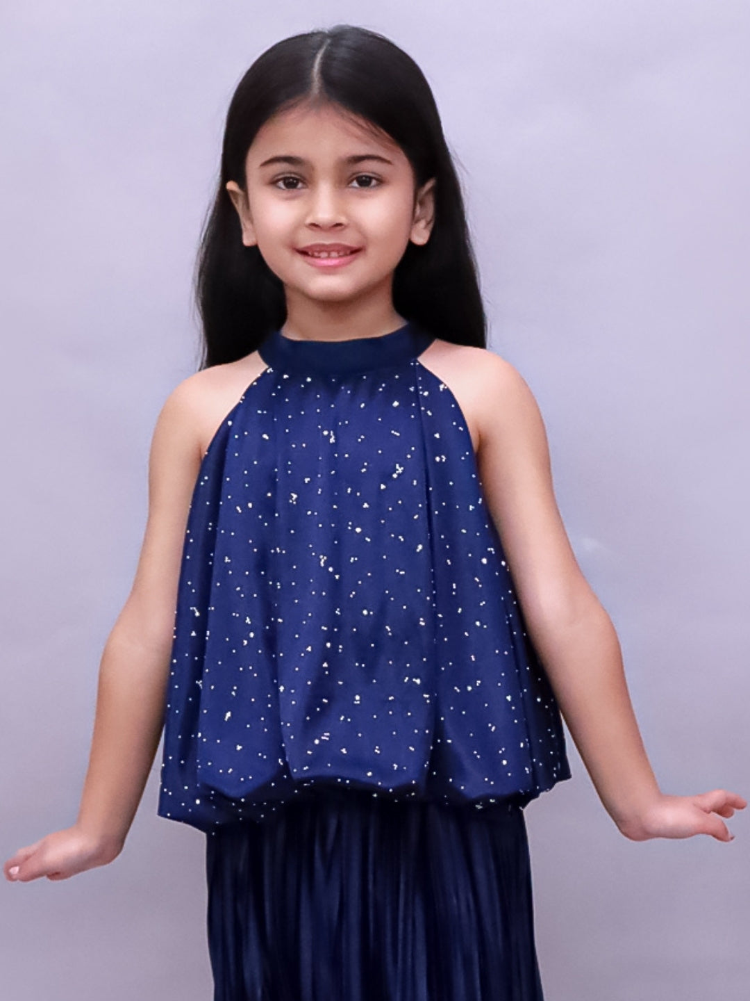Glam Up Girls Party Navy Blue Balloon Top