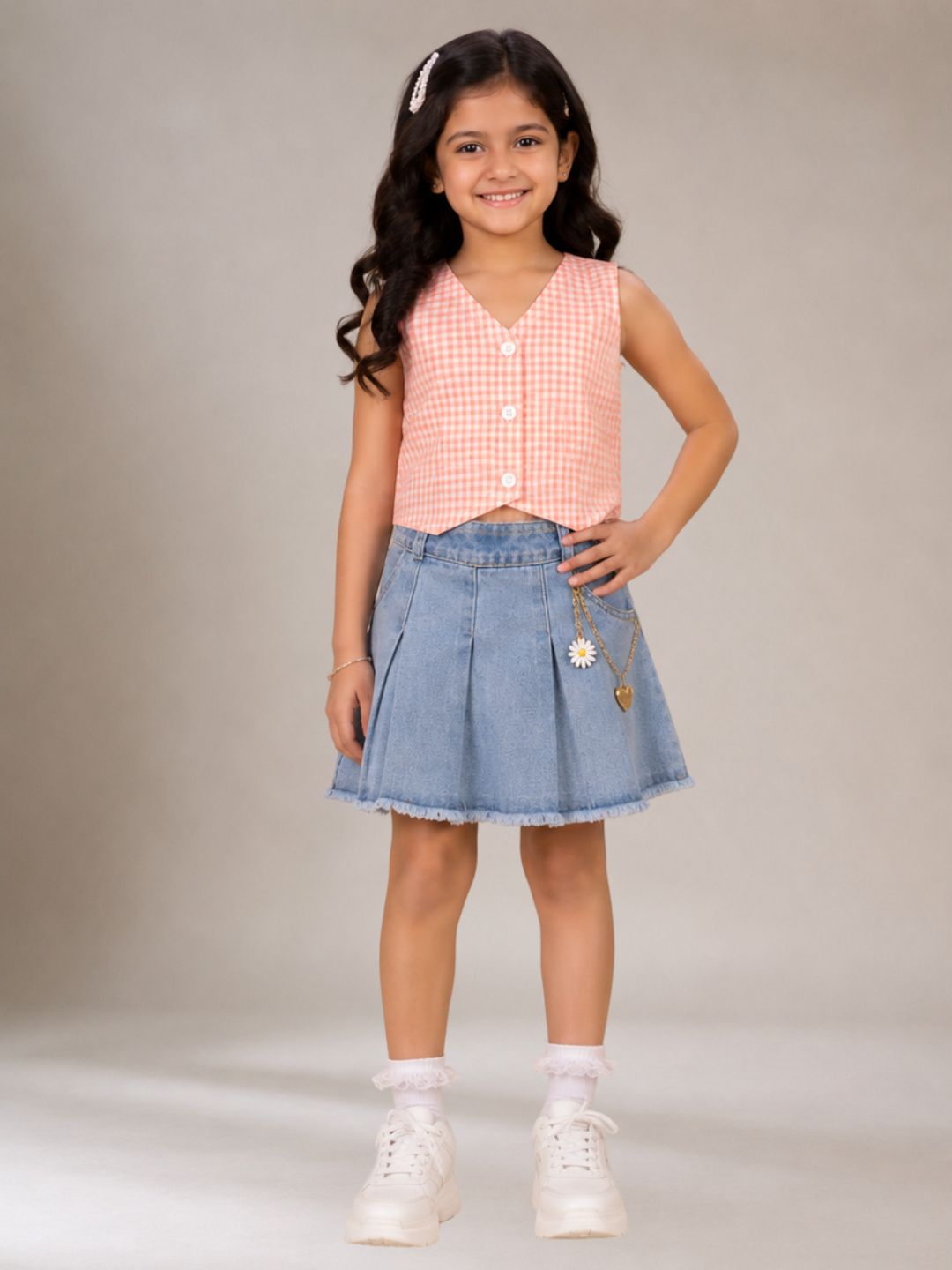Citrus Crush Girls Orange Cotton Top