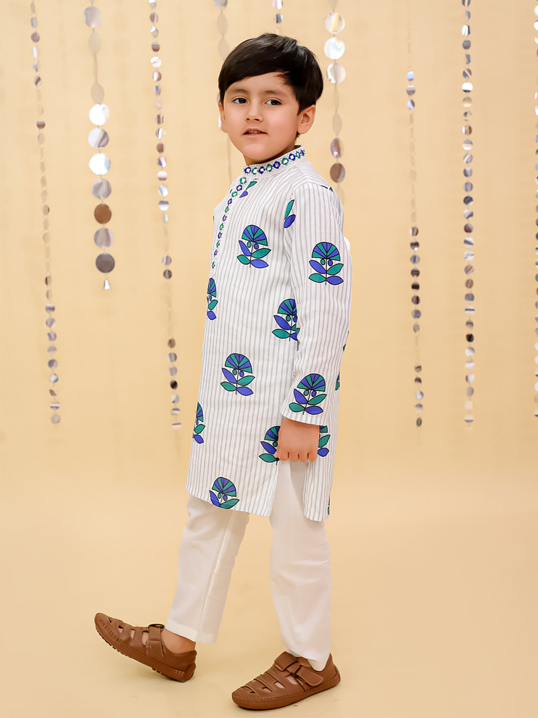 Shor-Gul White Kurta For Boys