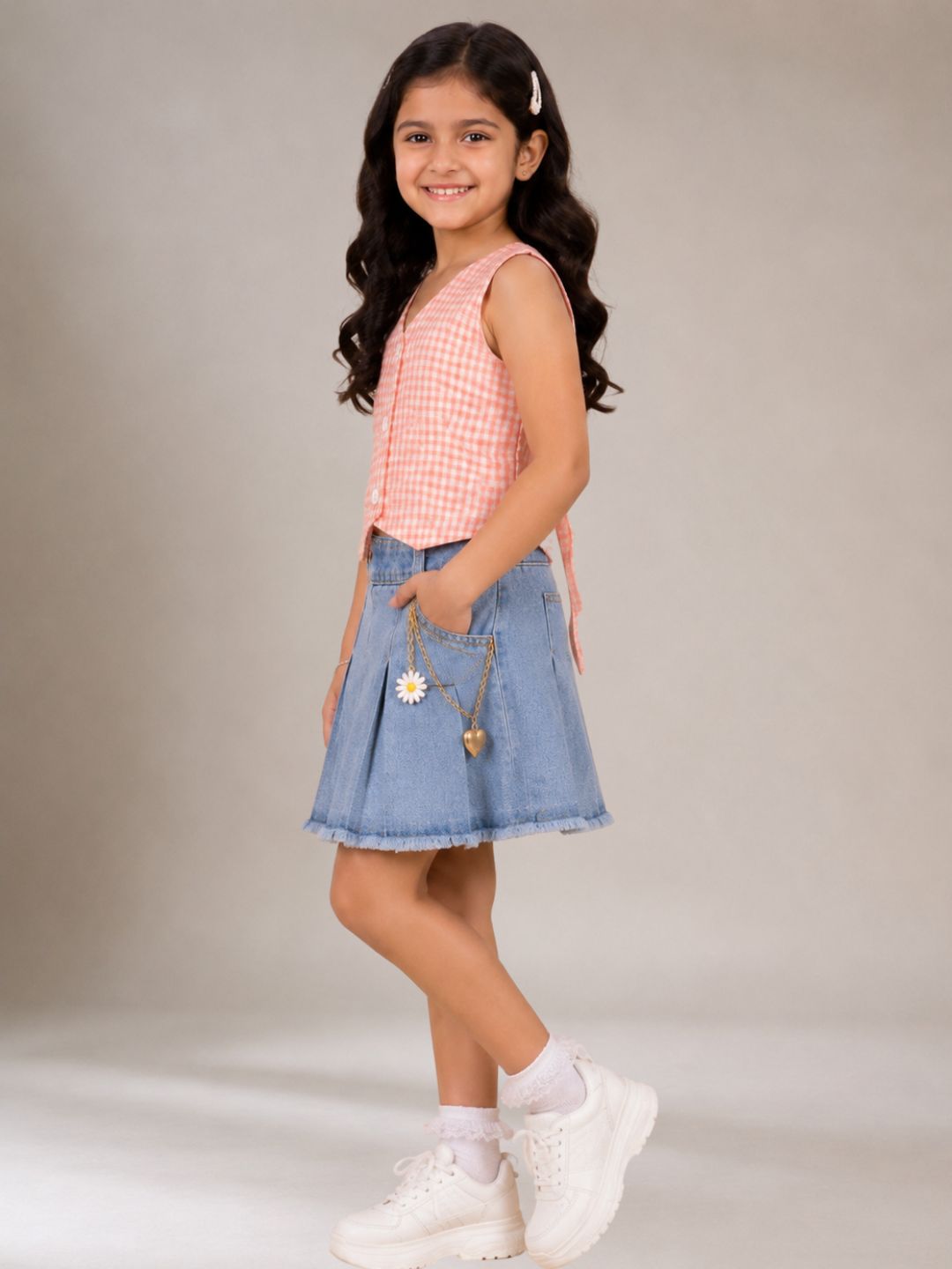 Citrus Crush Girls Orange Cotton Top